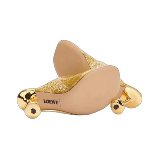 Glitter Finish Toy Mules
