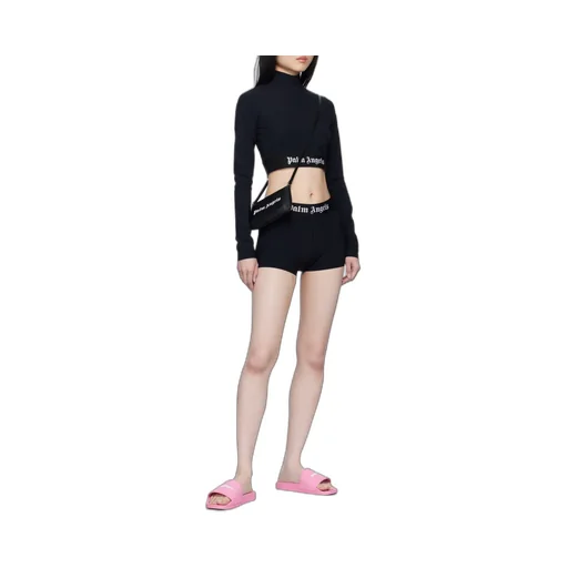 Logo Underband Long Sleeved Cropped Top