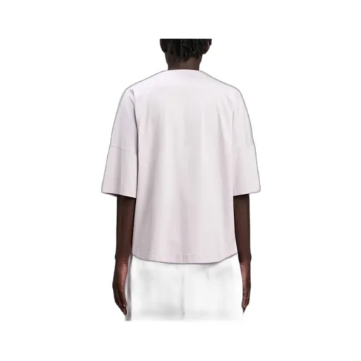 Logo Embroidered Drop Shoulder T-Shirt