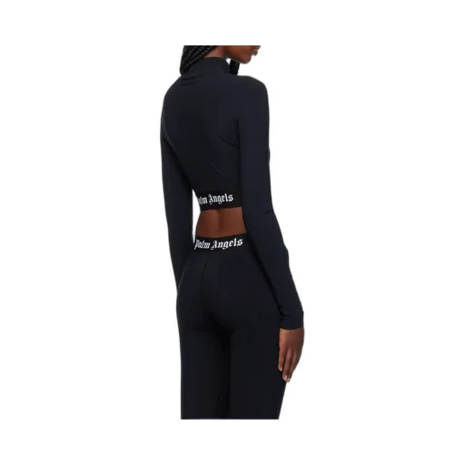 Logo Underband Long Sleeved Cropped Top