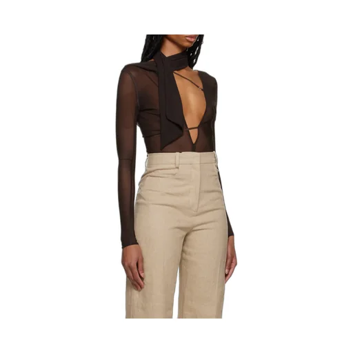 Le Abanaba Semi-Sheer Bodysuit