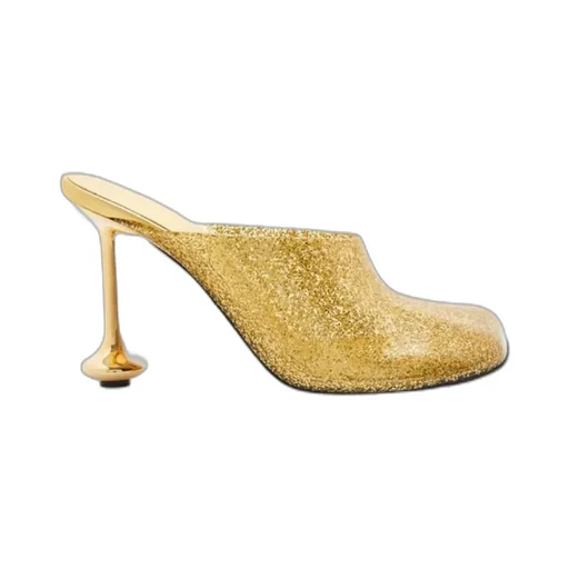 Glitter Finish Toy Mules