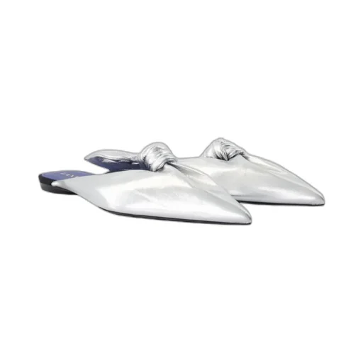 Knotted Pointed Toe Slip-On Mules