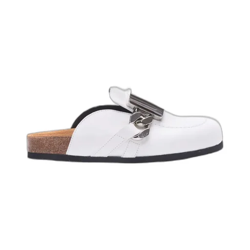 Chain Embellished Slip-On Mules