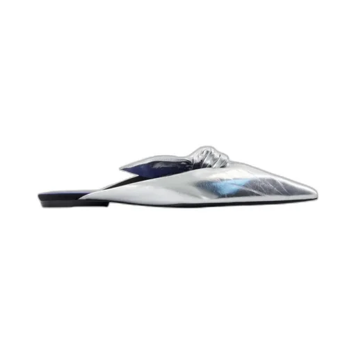 Knotted Pointed Toe Slip-On Mules