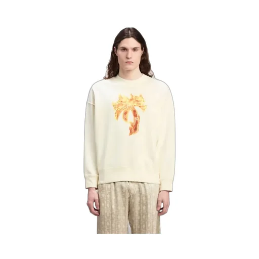 Burning Palm Printed Crewneck Sweatshirt