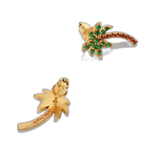 Palm Tree Crystal Embellishment Earrings
