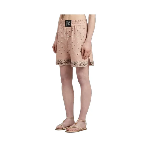 Paisley-Printed Elastic Waist Shorts