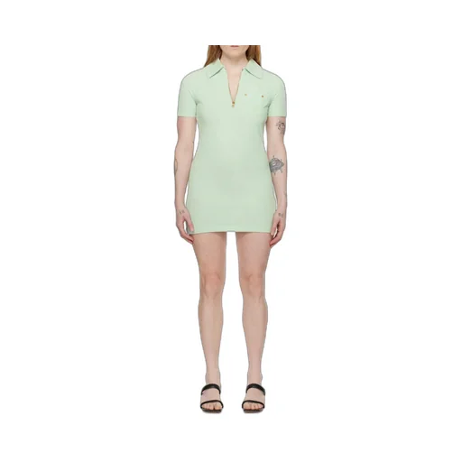 Logo Embroidered Mini Polo Dress