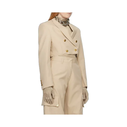 Double-Breasted Short Suit Jacket