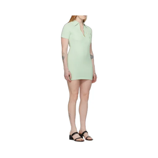 Logo Embroidered Mini Polo Dress