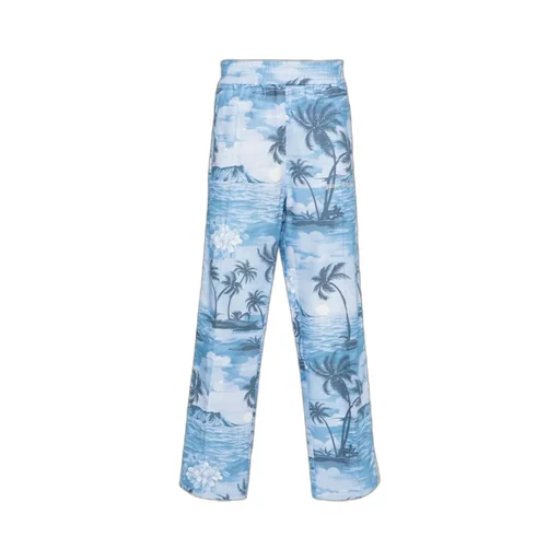 Island Printed Elastic Waist Trousers