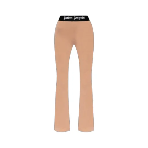 Logo Elastic Waistband Flared Track Pants