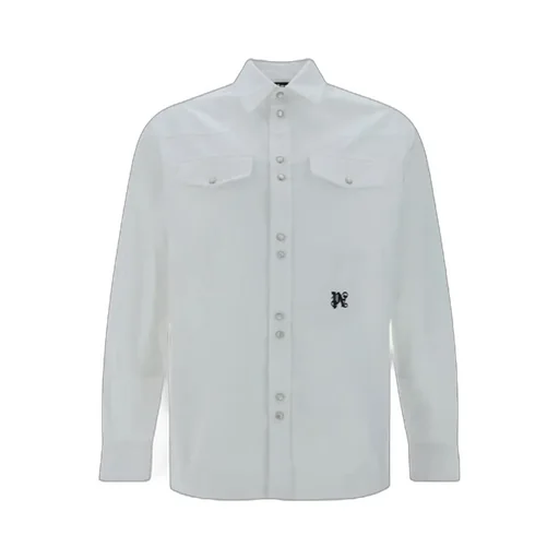 Monogram Embroidered Streight Hem Shirt