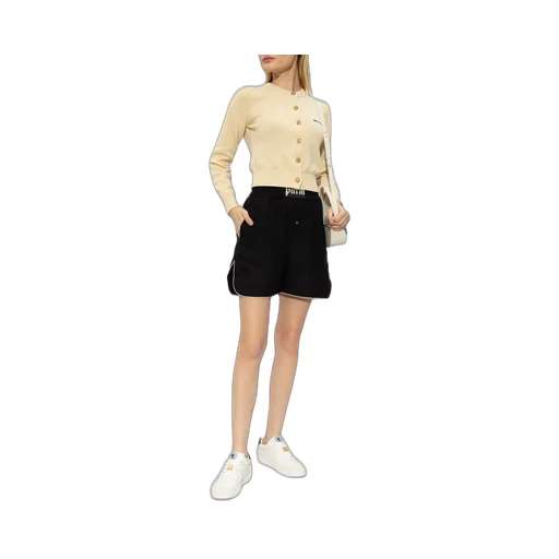 Logo Patch Elastic Waist Shorts