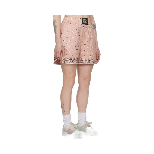Paisley-Printed Elastic Waist Shorts