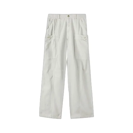 Wide-Leg Mid-Rise Trousers