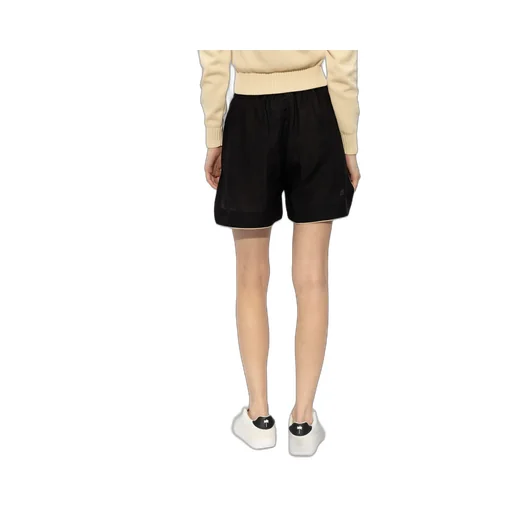 Logo Patch Elastic Waist Shorts