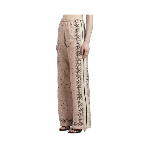 Paisley-Printed Side Stripe Detailed Trousers