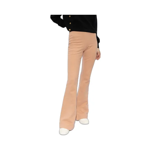 Logo Elastic Waistband Flared Track Pants