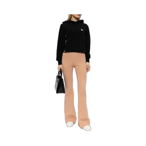 Logo Elastic Waistband Flared Track Pants