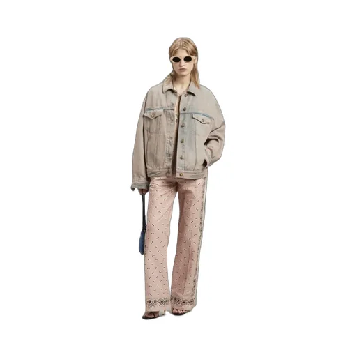Paisley-Printed Side Stripe Detailed Trousers
