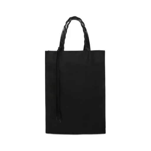 Logo Printed Lace-Up Detailed Tote Bag