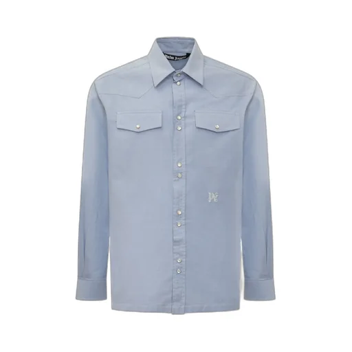 Monogram Embroidered Streight Hem Shirt