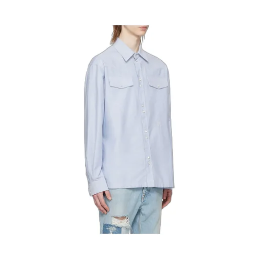 Monogram Embroidered Streight Hem Shirt