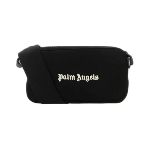 Monogram Embroidered Zipped Messenger Bag
