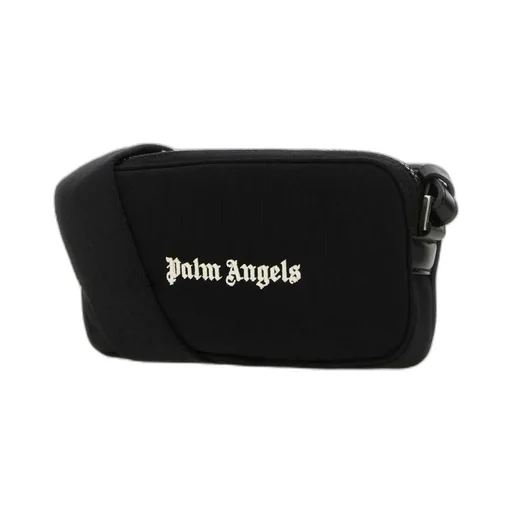 Monogram Embroidered Zipped Messenger Bag