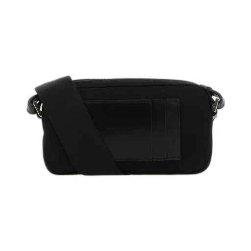 Monogram Embroidered Zipped Messenger Bag