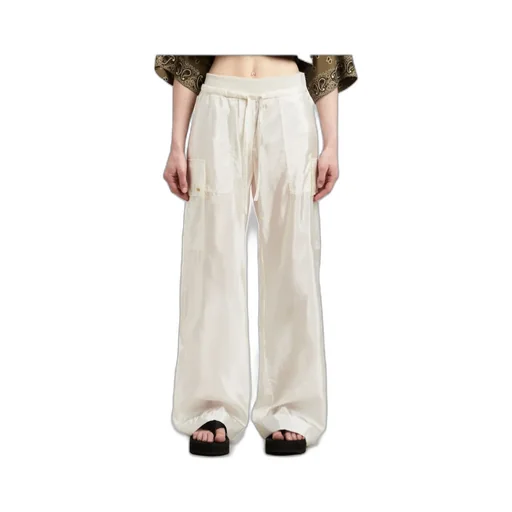 High-Shine Satin Parachute Trousers