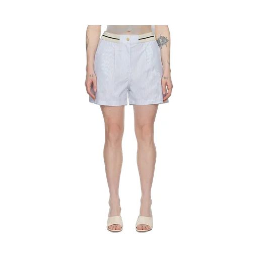 Striped Pleated Boxed Shorts