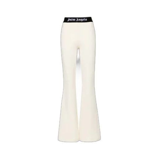 Logo Elastic Waistband Flared Track Pants