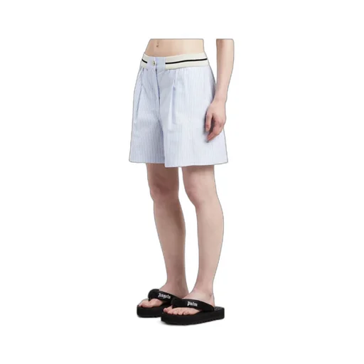 Striped Pleated Boxed Shorts