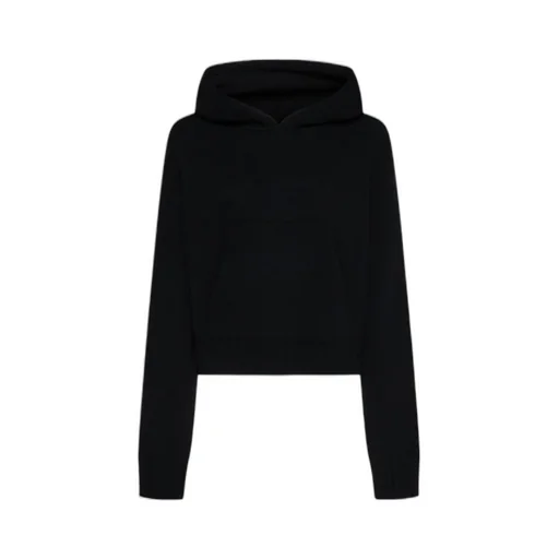 Logo Embroidered Knitted Hoodie