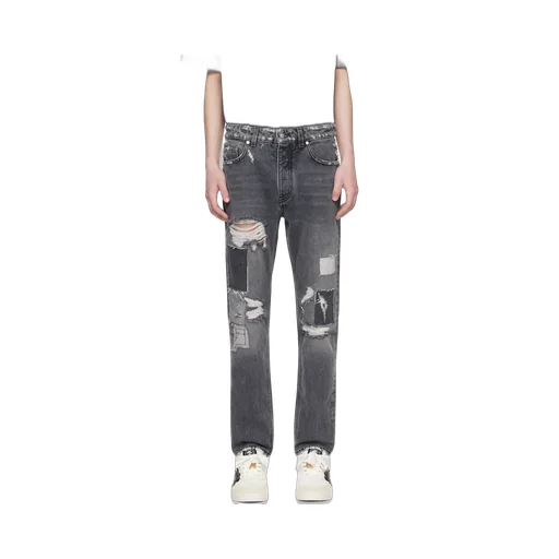 Ripped Detailed Straight Leg Jeans