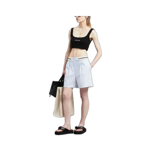 Striped Pleated Boxed Shorts