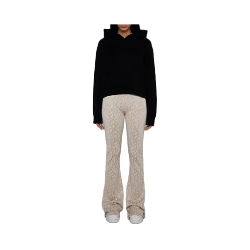 Logo Embroidered Knitted Hoodie