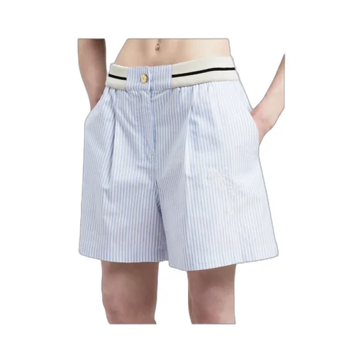 Striped Pleated Boxed Shorts
