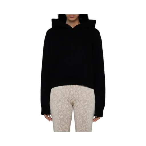 Logo Embroidered Knitted Hoodie