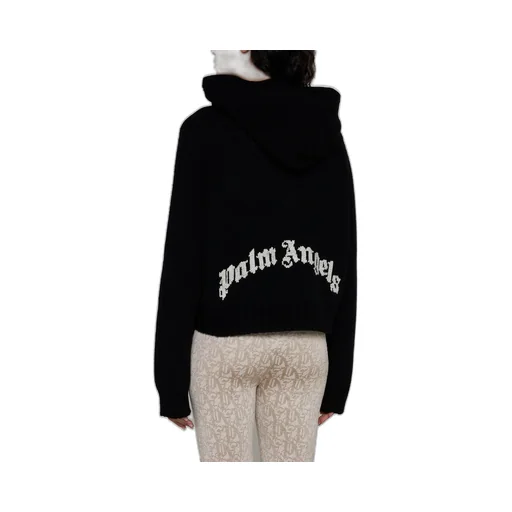 Logo Embroidered Knitted Hoodie