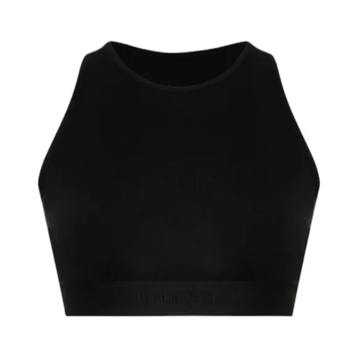 Logo-Tape Racerback Cropped Bralette