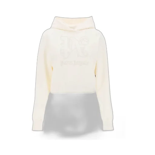 Monogram Embroidered Cropped Hoodie