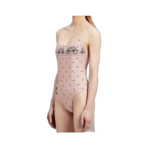 Paisley-Printed Scoop Neck Swimsuit