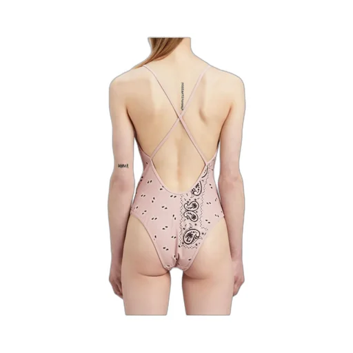 Paisley-Printed Scoop Neck Swimsuit