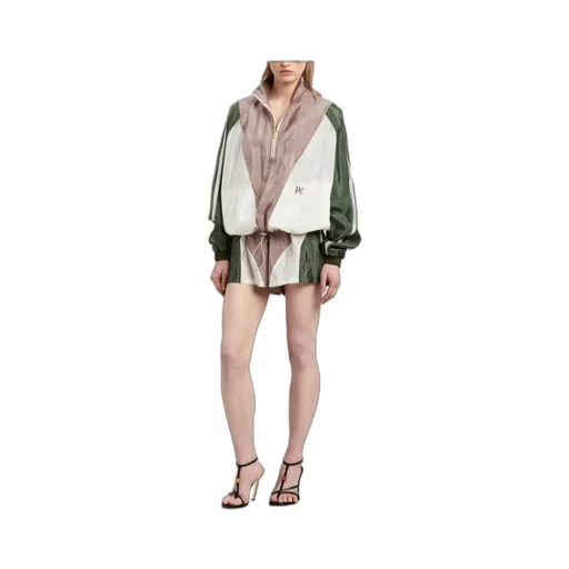 Pa Monogram Embroidered Funnel Neck Jacket
