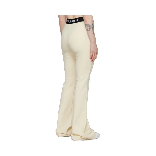 Logo Elastic Waistband Flared Track Pants