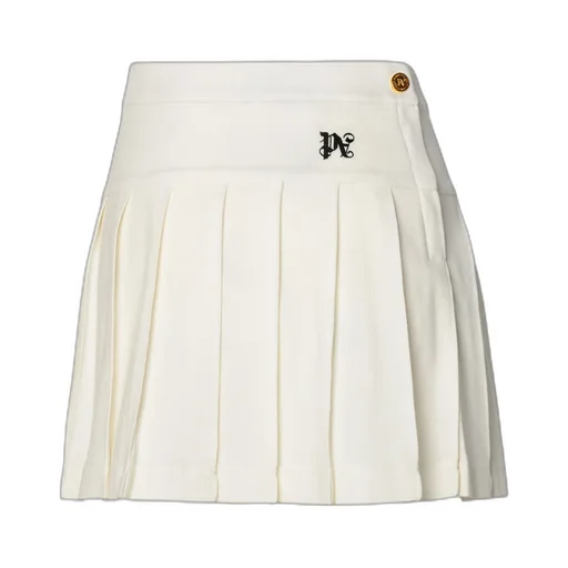 Monogram-Embroidered Low-Rise Mini Skirt
